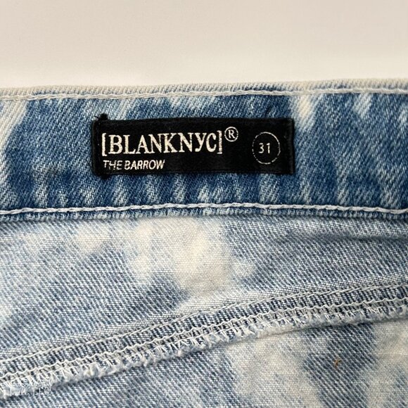 Blank NYC The Barrow Tie-Dye Ripped Distressed Denim Shorts Size 31 - Picture 6 of 8